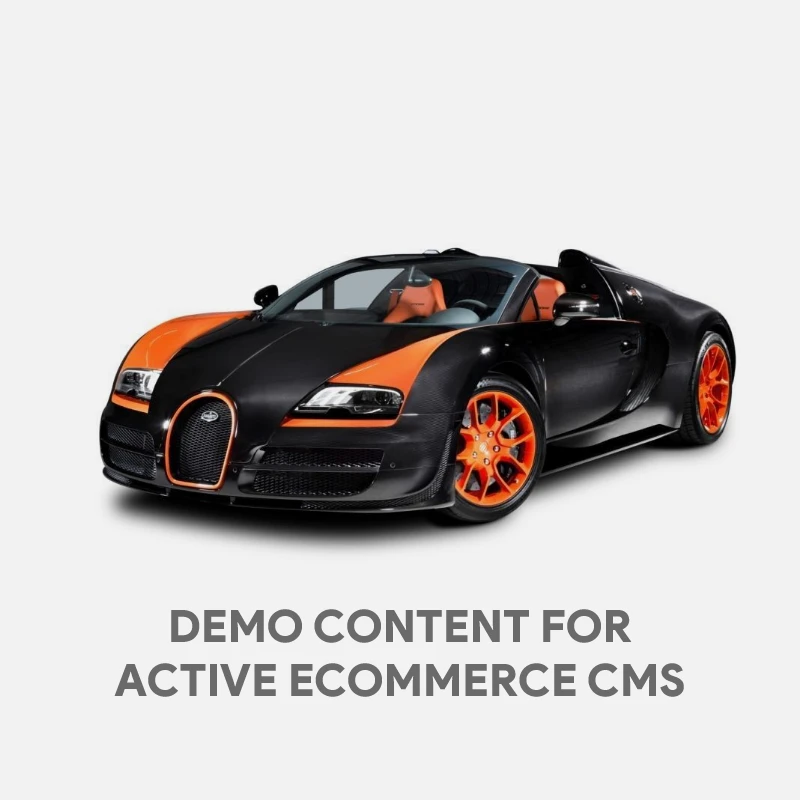 Demo Content for Active eCommerce CMS - Bugatti Black