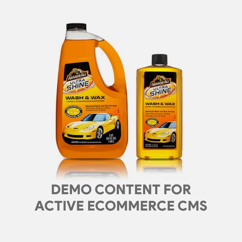 Demo Content for Active eCommerce CMS - All Ultra Shine Car Wash and Car Wax  Cleaning Fluid for Cars, Trucks, Motorcycles, 64 Fl Oz Each