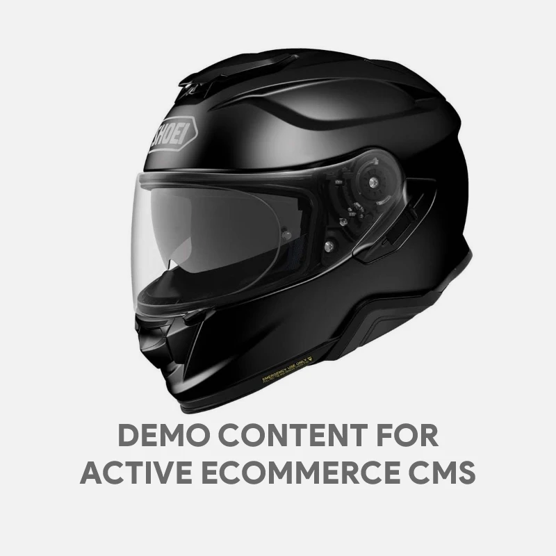 Demo Content for Active eCommerce CMS - Atomic MotoShoei GT-Air II Helmet