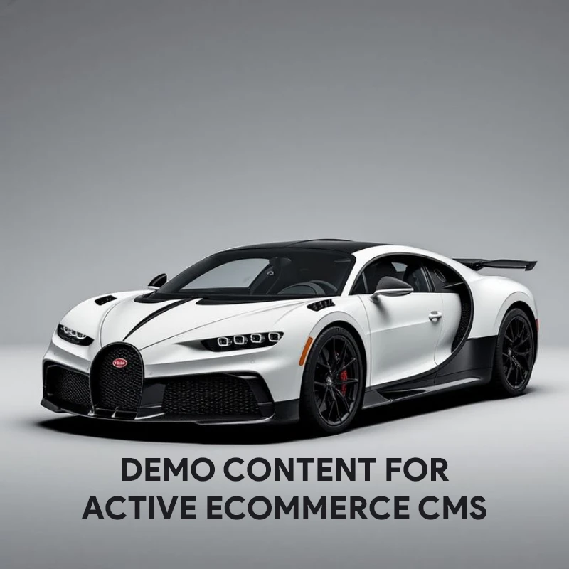 Demo Content for Active eCommerce CMS - Bugatti Playmobil White
