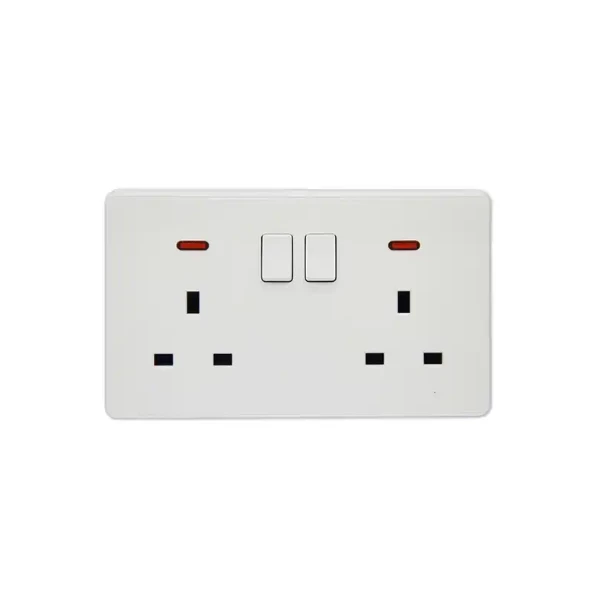 Electrical Supplies 13A wall switched socket with neon