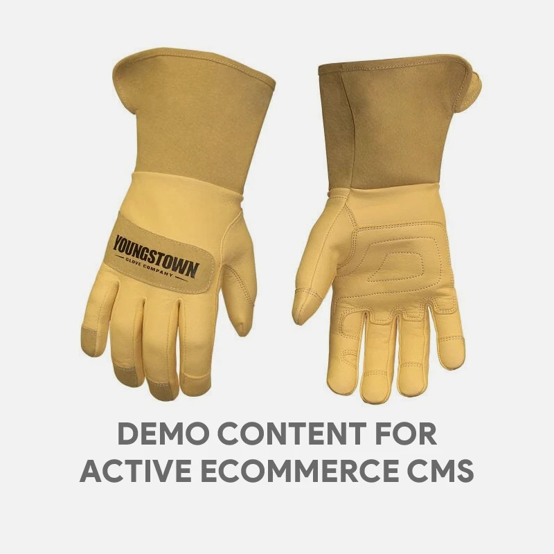 Demo Content for Active eCommerce CMS - Mechanic Gloves- Heavy Duty, Durable, Washable - Black
