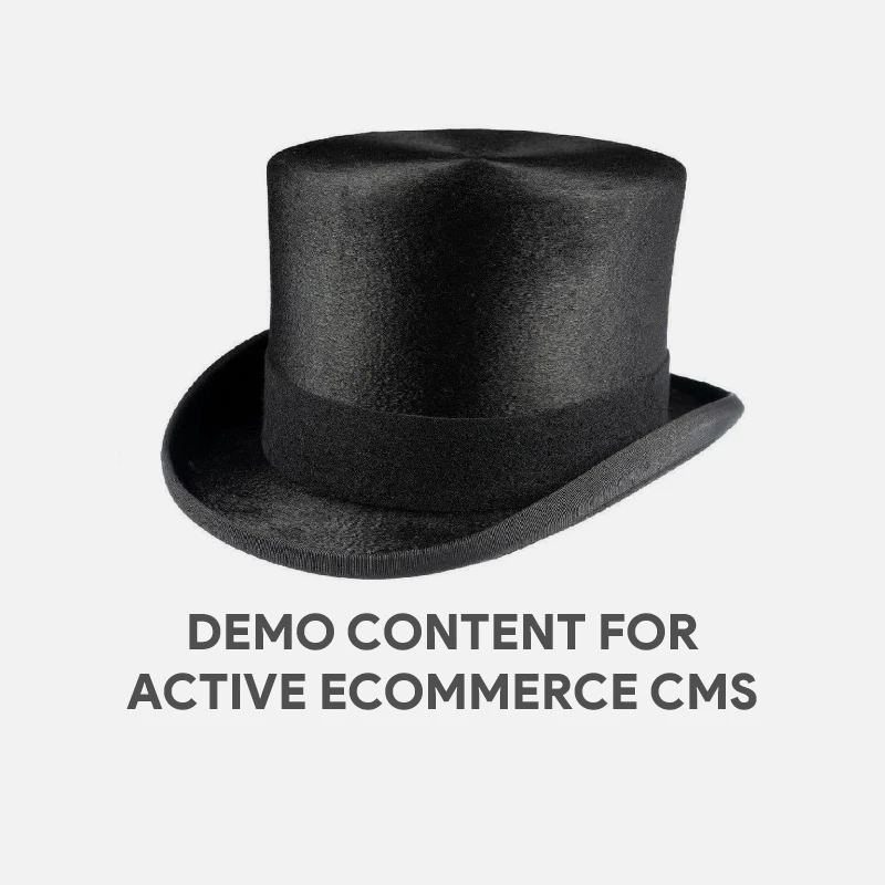 Demo Content for Active eCommerce CMS - Black Hat