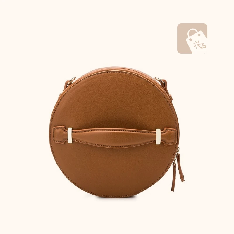 Demo Content for Active eCommerce CMS -  Argilla round Leather Large Satchel Handbag 1BA228