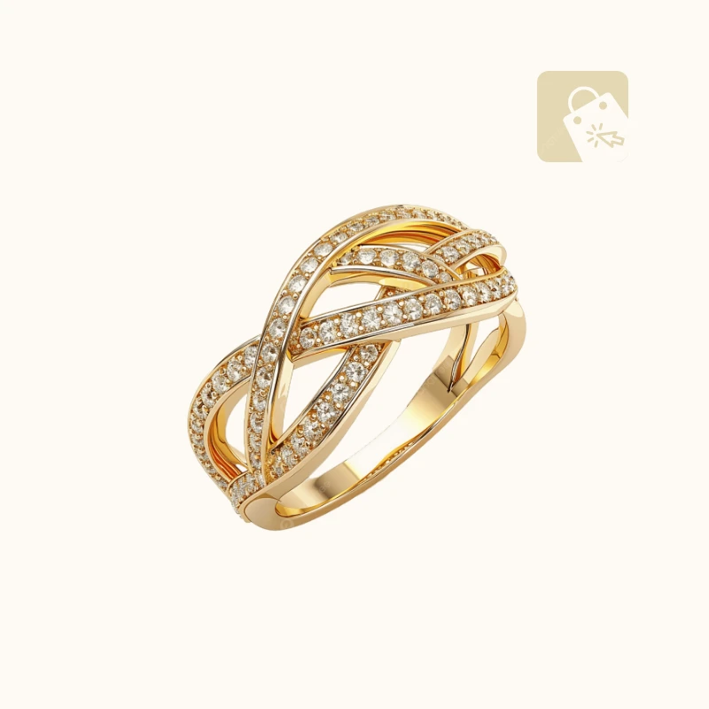 Demo Content for Active eCommerce CMS - Sterling Silver Cubic Zirconia Criss Cross Single X Ring