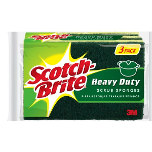 Scotch-Brite Heavy Duty Scrub Sponges, 3 Scrubbing Sponges