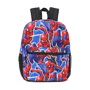 Spiderman Marvel All Over Print Full Size 16" Backpack (All Over Blue) Kids' Backpacks