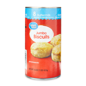 Great Value Jumbo Buttermilk Biscuits, 16 oz, 8 Count