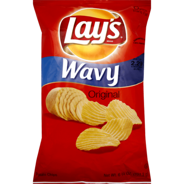 Patatas fritas onduladas Lay's, sabor original, 7.75 oz