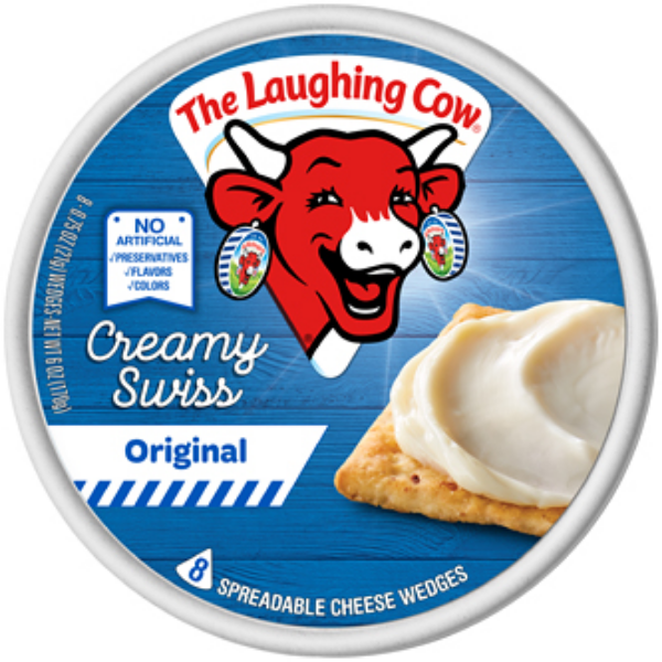 The Laughing Cow Original Spreadable Swiss Cheese Wedge, 5.4 oz Box