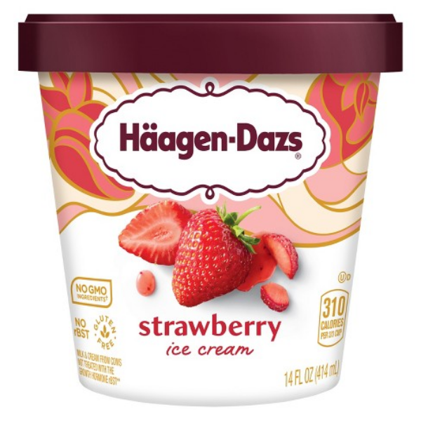 Haagen Dazs Strawberry Ice Cream, 14oz