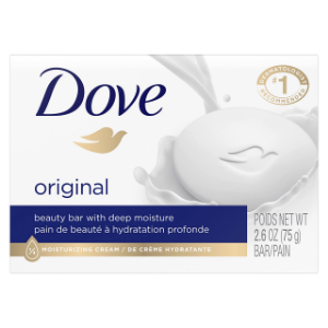 Dove Beauty Bar Original Gentle Skin Cleanser More Moisturizing Than Bar Soap, 2.6 oz