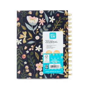 Pen+Gear 6. 4x8 Hardcover Journal, Floral,Includes Sticker Sheet and Heavy-Duty Pocket