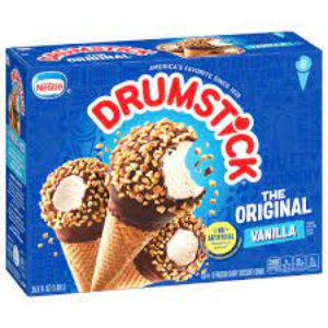 Drumstick Original Vanilla Sundae Ice Cream Cones Dessert, 8 Ct