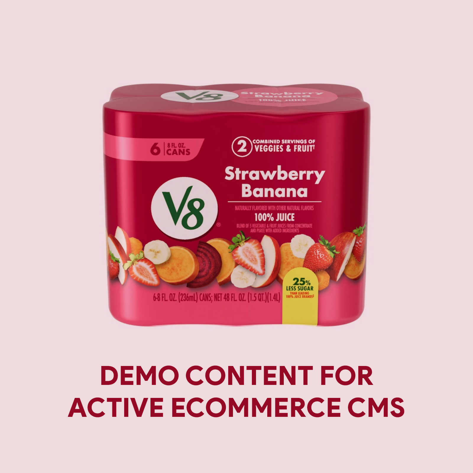 Demo Content for Active eCommerce CMS - strawberry juice box