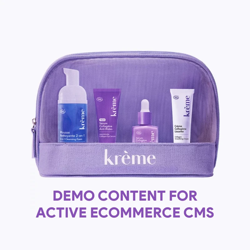 Demo Content for Active eCommerce CMS - Kreme care