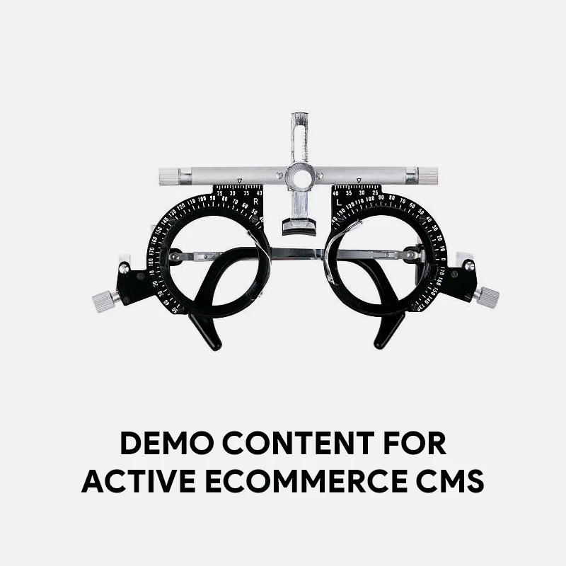 Demo Content for Active eCommerce CMS - Closeup of eye test glasses