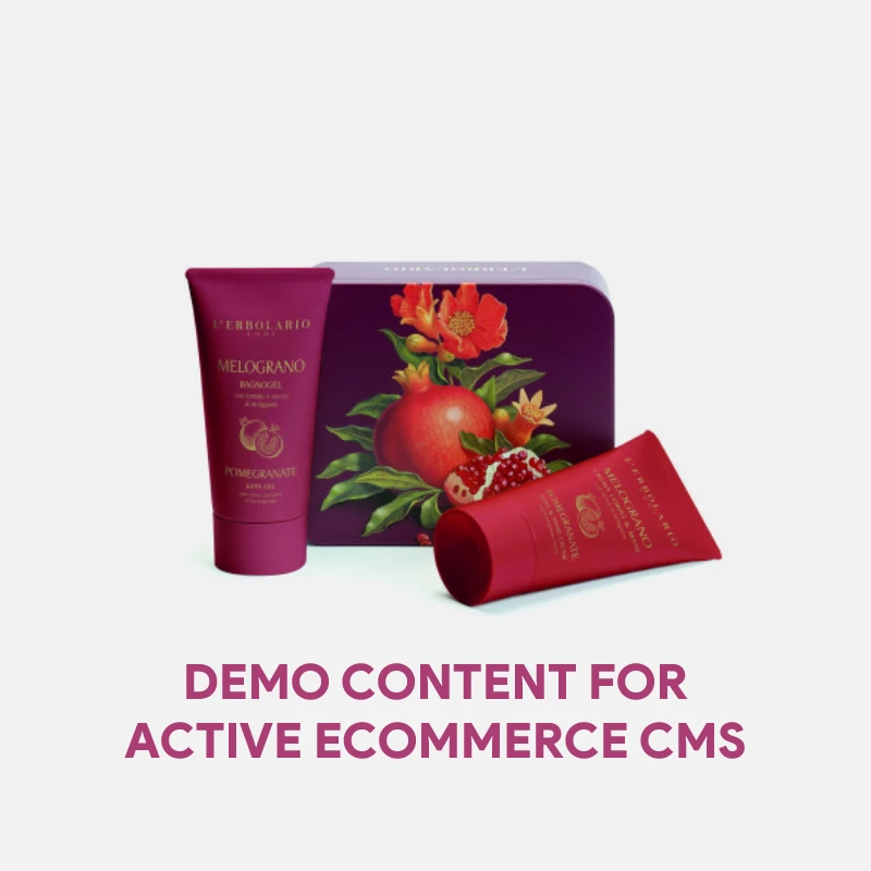 Demo Content for Active eCommerce CMS pomegranate facewash