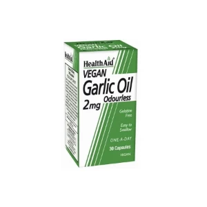 Health Aid Garlic Oil Odourless 2 mg 30 vegan caps