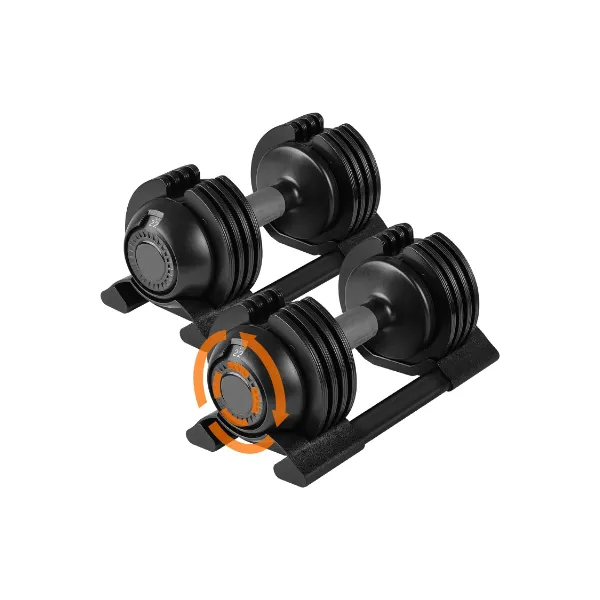 Roinoim 22LB/52LB Adjustable Dumbbells, 5 Weight Options Dumbbell with Anti-Slip Metal Handle for Exercise