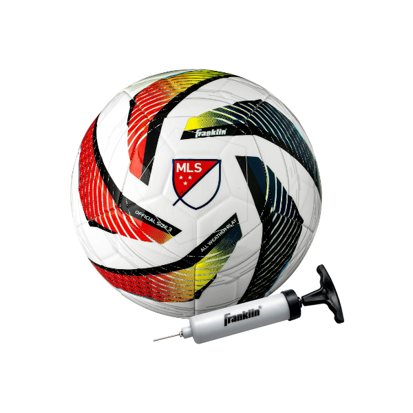 Franklin Sports MLS Tornado Soccer Ball - Soft Cover - Official Size and Weight Soccer Ball - Air Pump Included