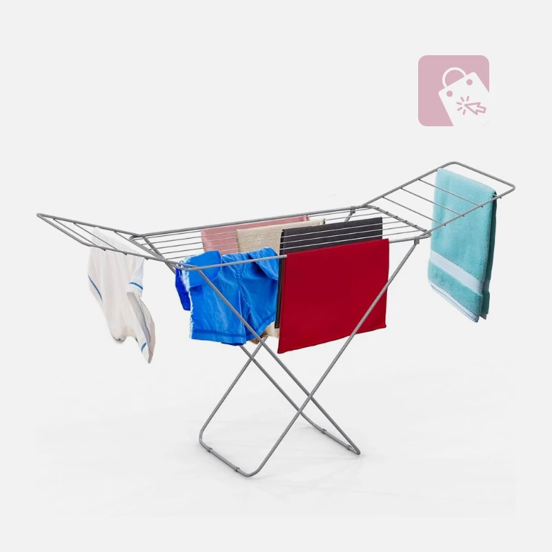 Demo Content for Active eCommerce CMS - Honey-Can-Do White Metal Collapsible Clothes Drying Rack DRY-09864 White
