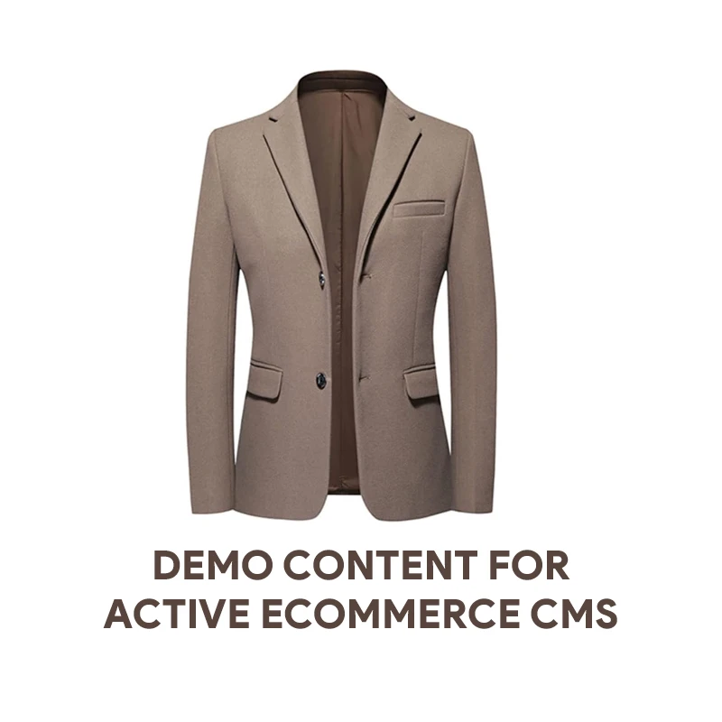 Demo Content for Active eCommerce CMS - Royal Line double-breasted cashmere and silk suit