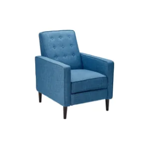 Christopher Knight Home Macedonia Mid Century Modern Tufted Back Fabric Recliner (Muted Blue).