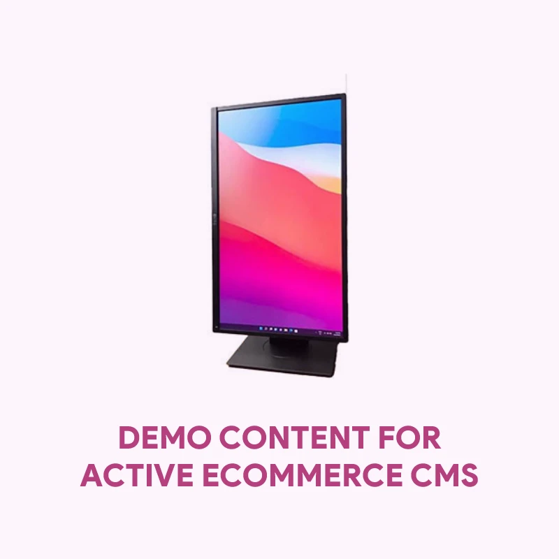 Demo Content for Active eCommerce CMS - Hp Rotate monitors