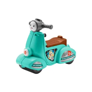Fisher-Price Laugh & Learn Toddler Ride-On Toy, Smart Stages Cruise Along Scooter with Lights Music and Learning for Ages 1 Year and Up (Amazon Exclusive)