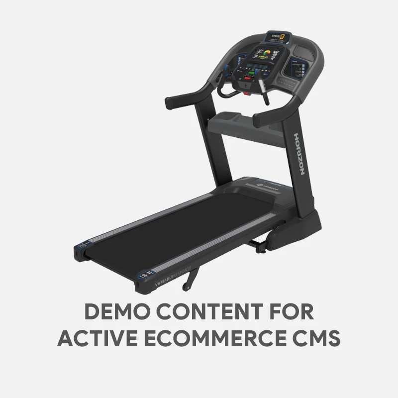 Demo Content for Active eCommerce CMS - Treadmill