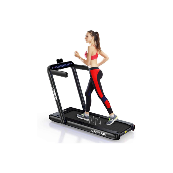 Sparnod Fitness STH-3000 Series (4 HP Peak) 2 in 1 Foldable Treadmill