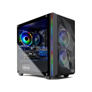 Mini Gaming Computer PC Desktop - AMD Ryzen 5 3600 3.6 GHz, GTX 1650 4G, 500G SSD, 8G 3000, RGB Fans