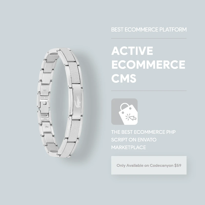 Men’s Steel Pulse Bracelet  - Demo content for Active eCommerce CMS by Active IT zone Limited - Premium Item of codecanyon