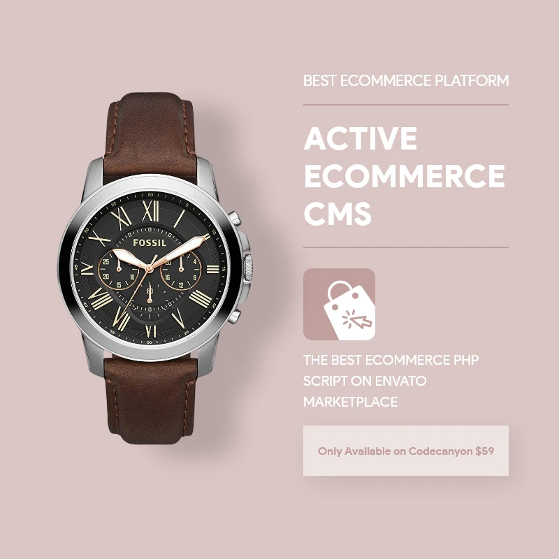 Men’s Leather Watch  - Demo content for Active eCommerce CMS by Active IT zone Limited - Premium Item of codecanyon