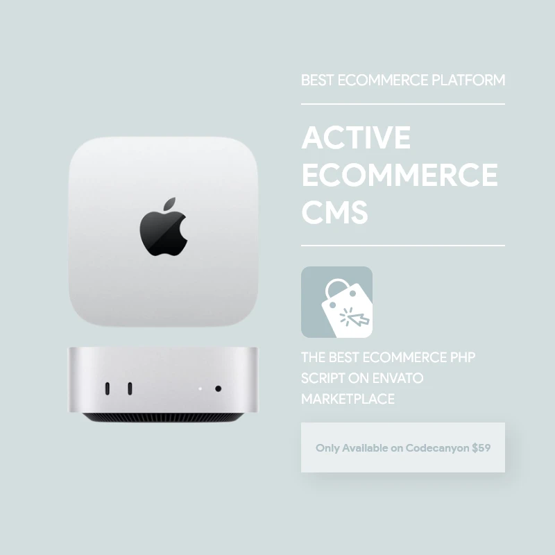 Apple Mac mini M4  - Demo content for Active eCommerce CMS by Active IT zone Limited - Premium Item of codecanyon
