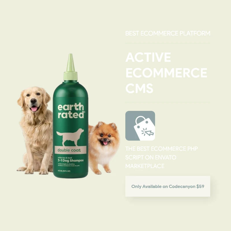 Dog Shampoo- Active eCommerce CMS