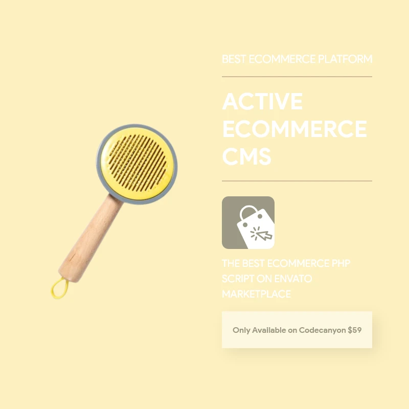 Pet Brush- Active eCommerce CMS