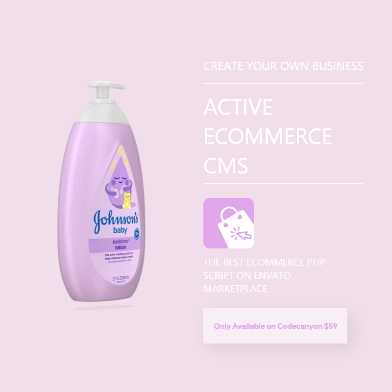 Baby Lotion- Active eCommerce CMS