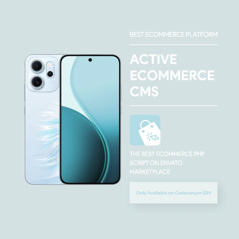 OPPO Reno14 F 5G  - Demo content for Active eCommerce CMS by Active IT zone Limited - Premium Item of codecanyon