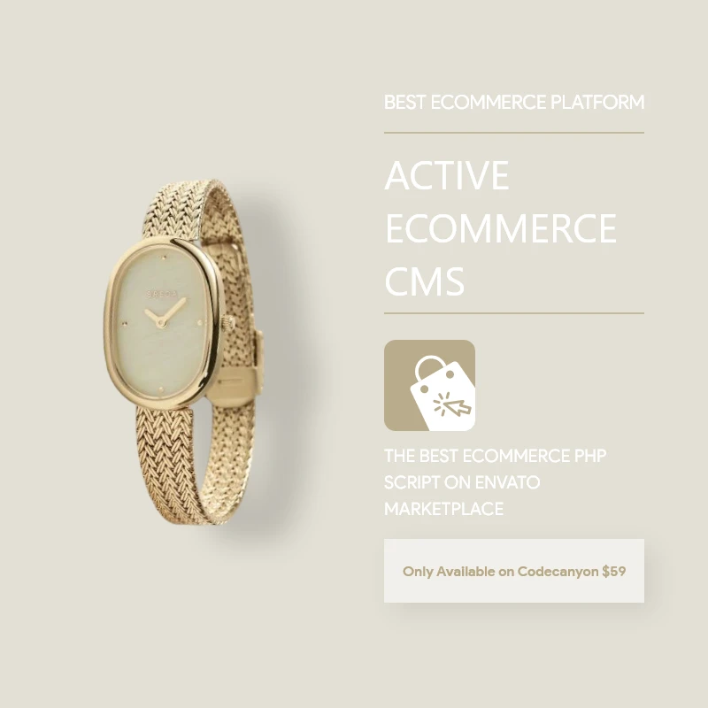 Premium Gold-Tone Wristwatch  - Demo content for Active eCommerce CMS by Active IT zone Limited - Premium Item of codecanyon