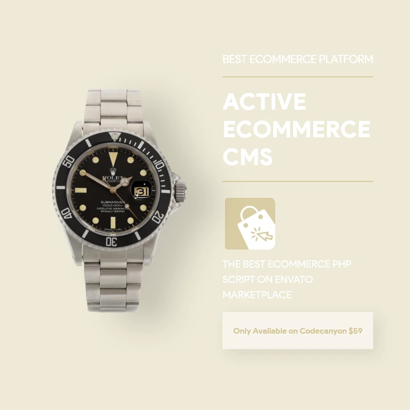 Rolex Submariner - Active eCommerce CMS