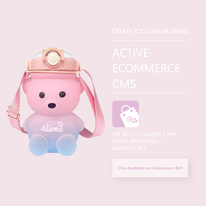 Water Bottle- Active eCommerce CMS