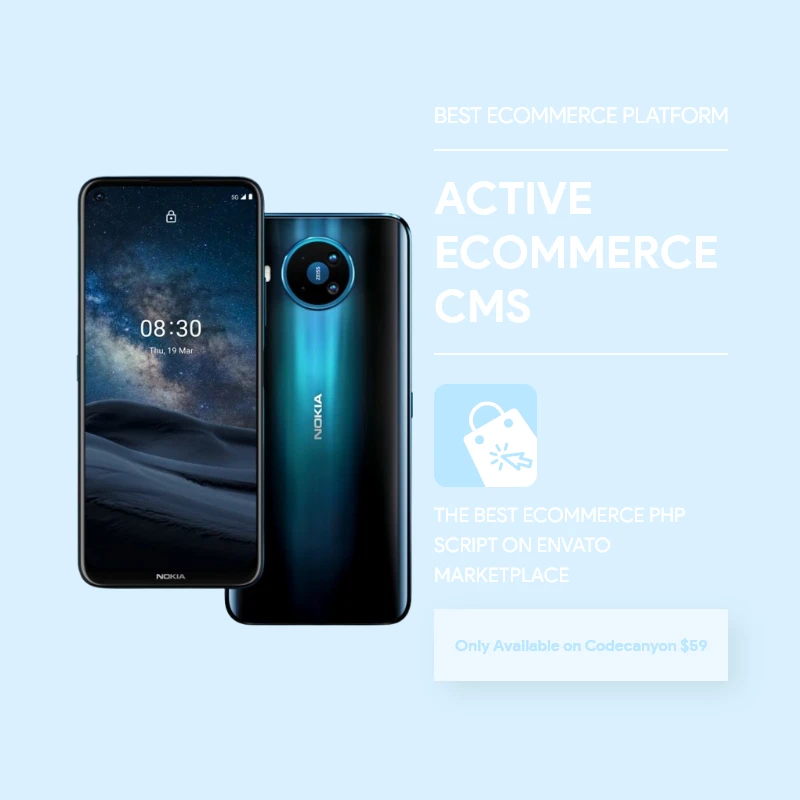 Nokia 8.3 Polar Night Edition  - Demo content for Active eCommerce CMS by Active IT zone Limited - Premium Item of codecanyon