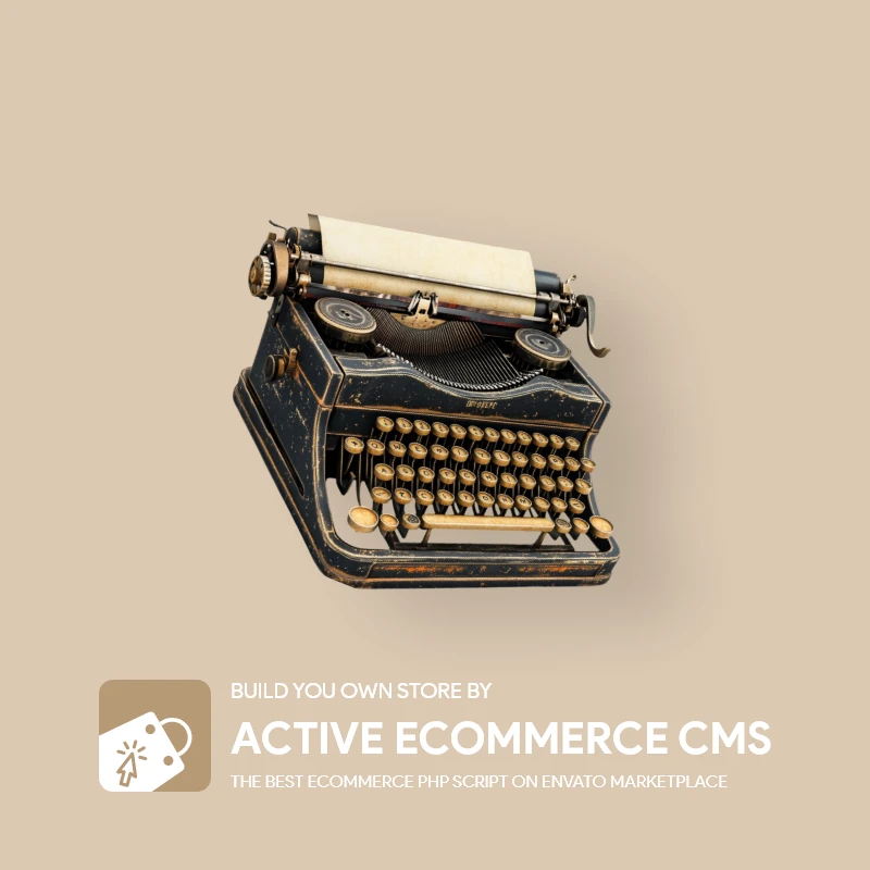Vintage Type Writer - Active eCommerce CMS