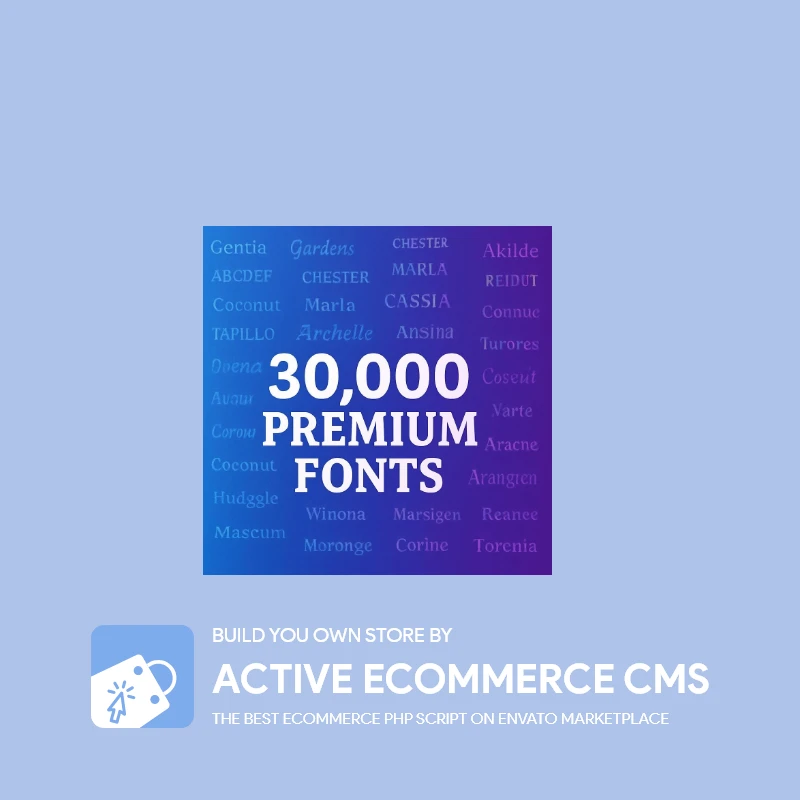 Premium Fonts Pack - Active eCommerce CMS