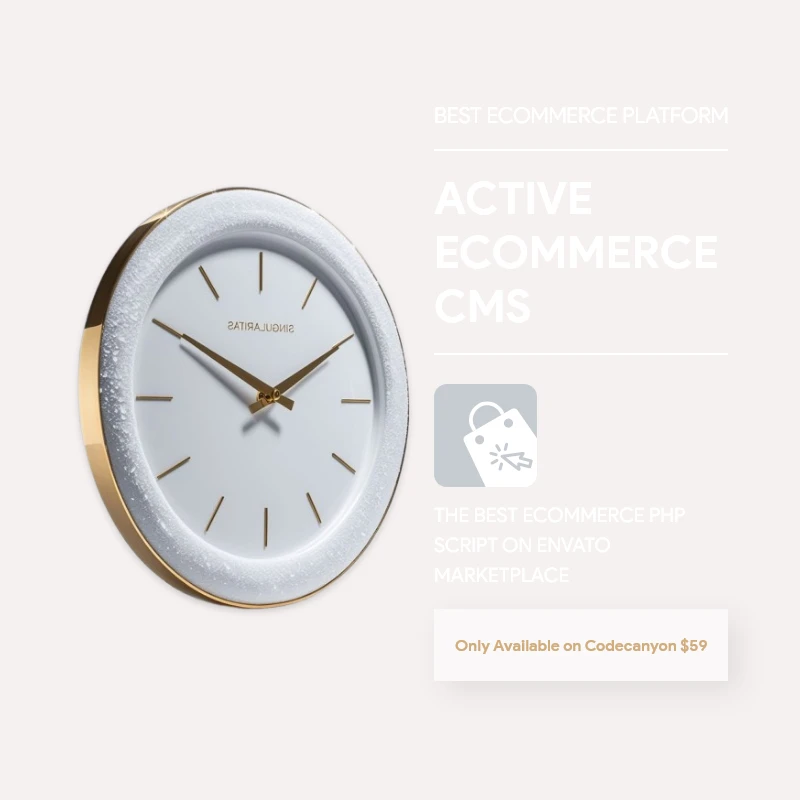 Wall Clock- Active eCommerce CMS