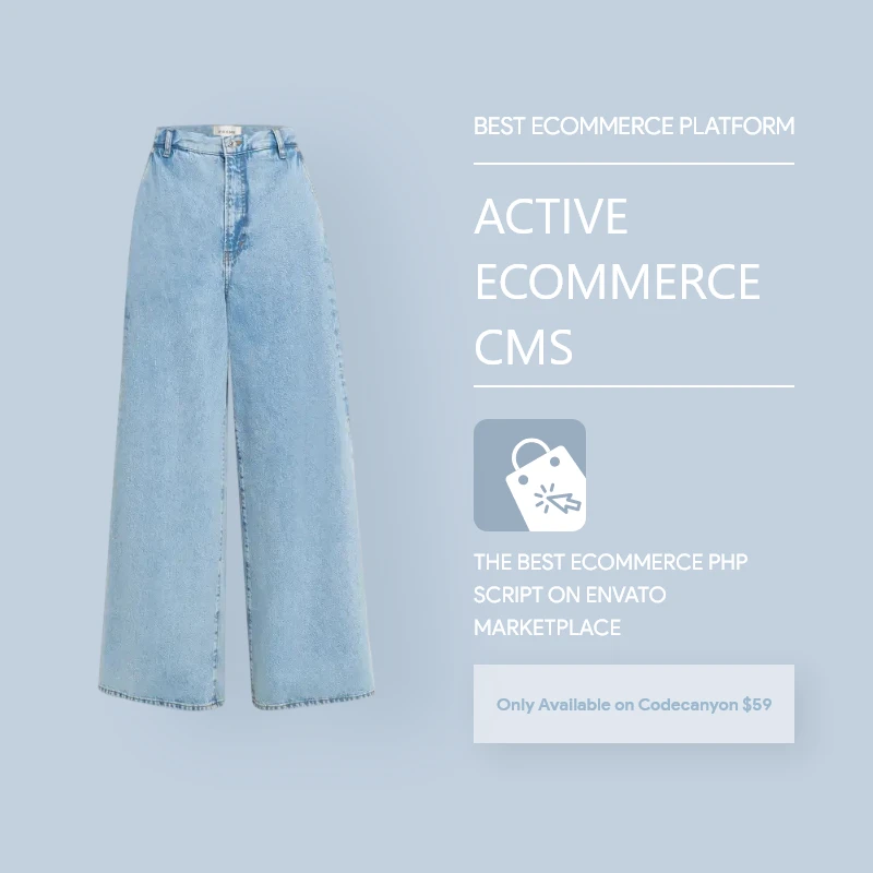 High-Waist Baggy Jeans  - Demo content for Active eCommerce CMS by Active IT zone Limited - Premium Item of codecanyon
