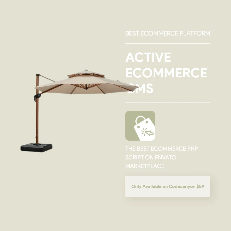 Outdoor Umbrella - Active eCommerce CMS