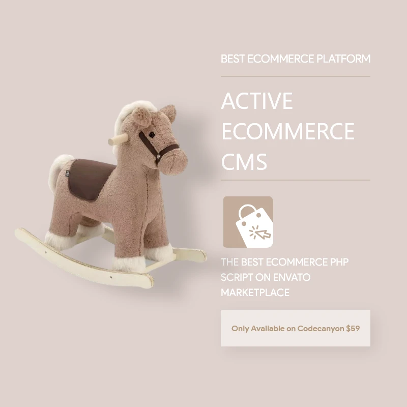 Plush Seesaw Horse - Demo content for Active eCommerce CMS by Active IT zone Limited - Premium Item of codecanyon